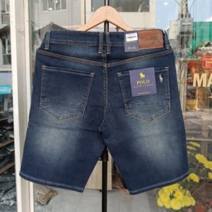 Short jean Polo xanh đá wash