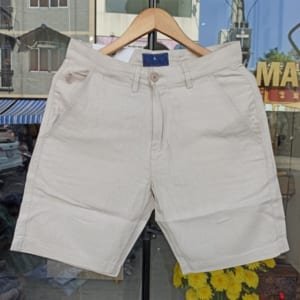 Quần short linen Polo màu kem
