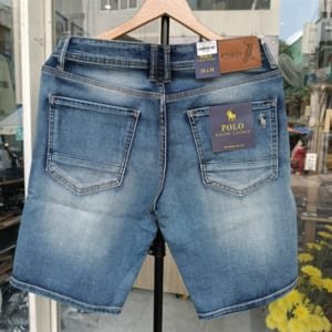 Short jean Polo xanh wash