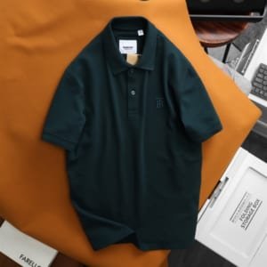 Áo thun polo Burberry màu rêu
