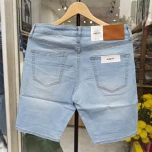 Quần short jean zara xanh bạc