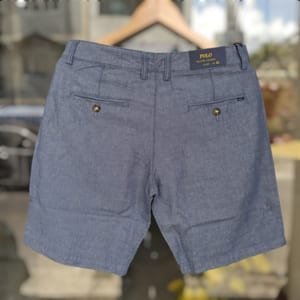Quần short đũi linen Polo xanh biển