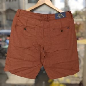 Quần short đũi linen Polo cam đỏ