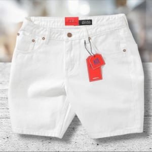 Short kaki jean ACE màu trắng