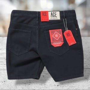 Quần short jean ACE xanh đen