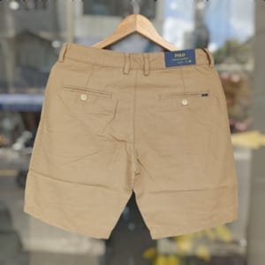 Quần short đũi linen Polo màu vàng