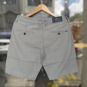 Quần short đũi linen Polo xanh xám