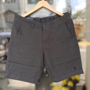 Quần short đũi linen Polo xám