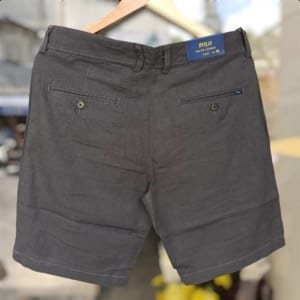 Quần short đũi linen Polo xám