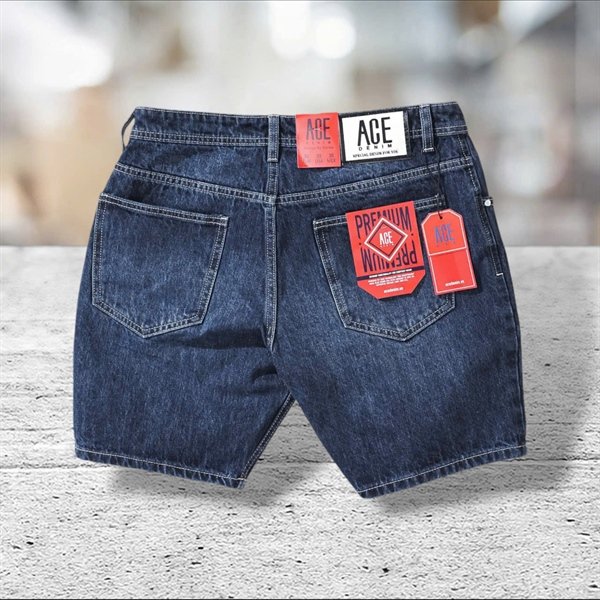 Quần short jean ACE xanh đậm không chỉ mang đến sự thoải mái và tiện dụng