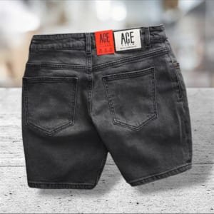 Quần short jean ACE màu xám không co giãn