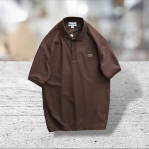 Áo thun lacoste pique nâu đỏ