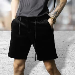 Quần short Nhung Gap màu đen