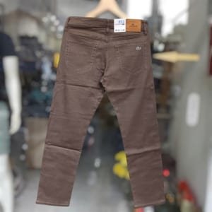 Quần kaki jean Lacoste màu nâu