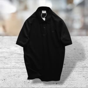 Áo thun BTM pique màu đen