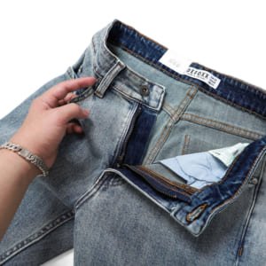 Quần jean Defoxx xanh wash 204908