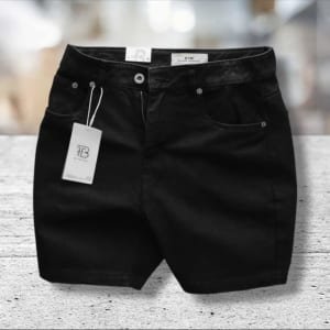 Quần short kaki jean BTM màu đen