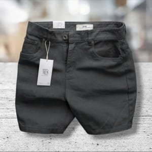 Quần short kaki jean BTM màu xám