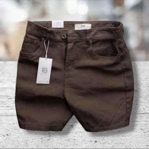 Quần short kaki jean BTM màu nâu