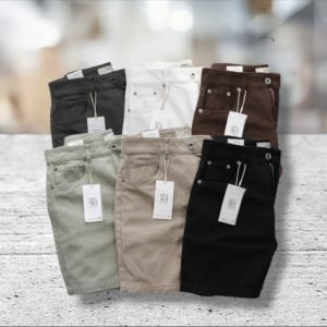 Quần short kaki jean BTM màu nâu