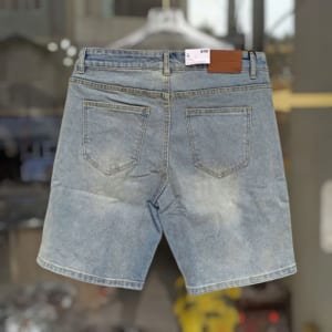 Quần short jean BTM xanh wash
