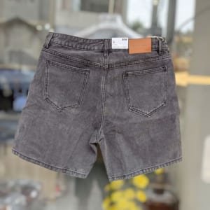 Quần short jean BTM xám trơn
