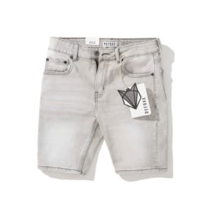Quần short jean defoxx xám trắng 250509