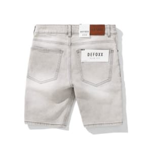 Quần short jean defoxx xám trắng 250509