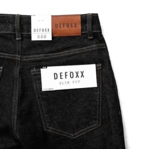 Quần short jean DEFOXX đen muối tiêu 250301