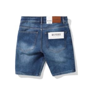 Quần short jean defoxx xanh đá 250507