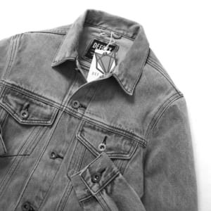 Áo khoác jean defoxx xám bạc thời trang