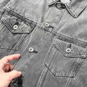 Áo khoác jean defoxx xám bạc thời trang