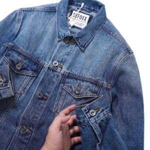 Áo khoác jean Defoxx màu xanh đậm cổ điển