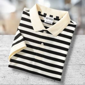 Áo thun defoxx đen sọc ngang