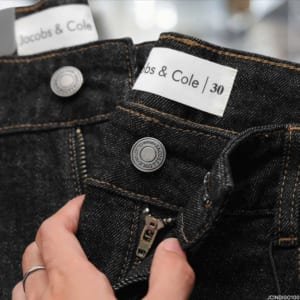 Quần jean Jacobs Cole đen trơn muối tiêu slimfit co giãn nhẹ