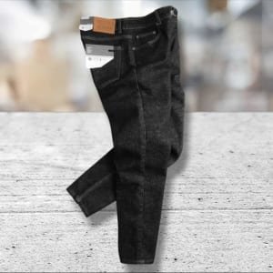 Quần jean Jacobs Cole đen trơn muối tiêu slimfit co giãn nhẹ