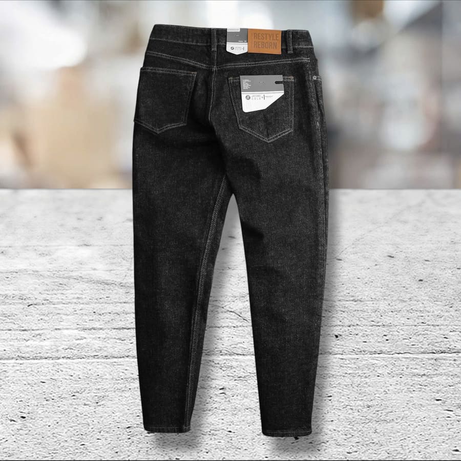 Quần jean Jacobs Cole đen trơn muối tiêu slimfit co giãn nhẹ là lựa chọn lý tưởng