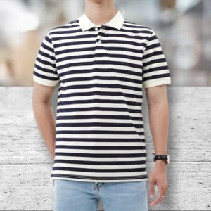 Áo thun defoxx xanh đen sọc ngang